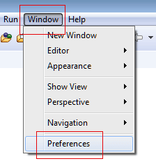 Select windows options