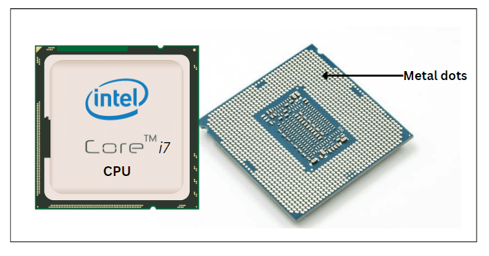 Physical composition of CPU processor