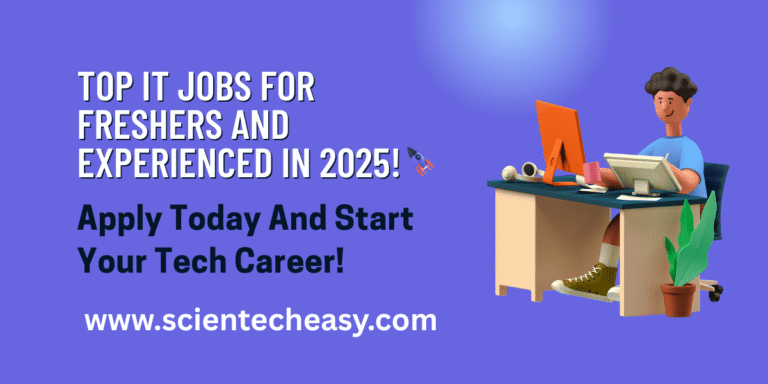 Top IT Jobs for freshers and experienced.