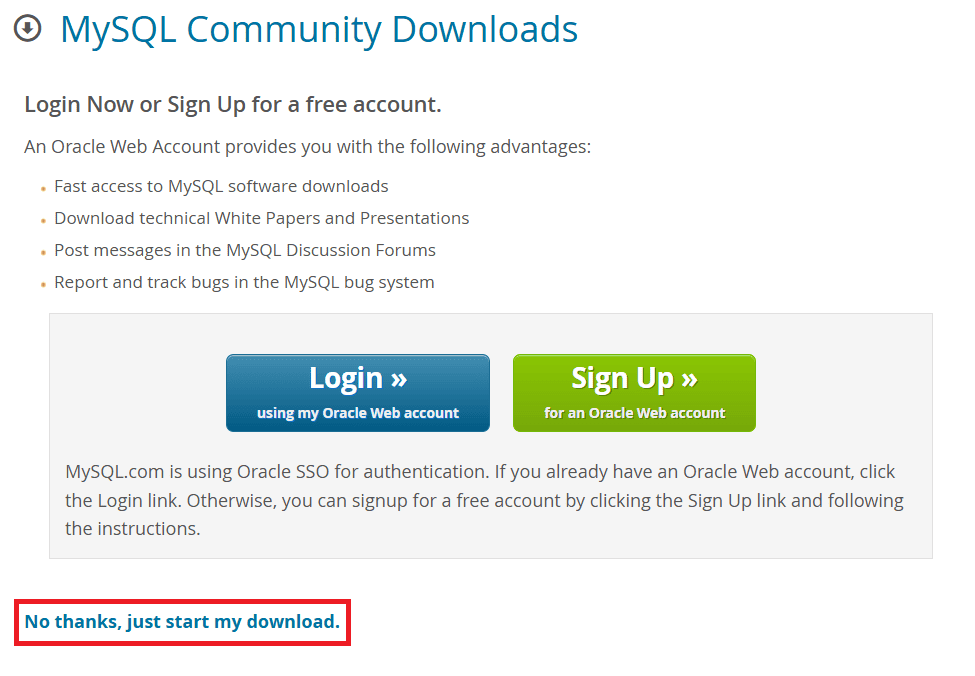 MySQL community downloads