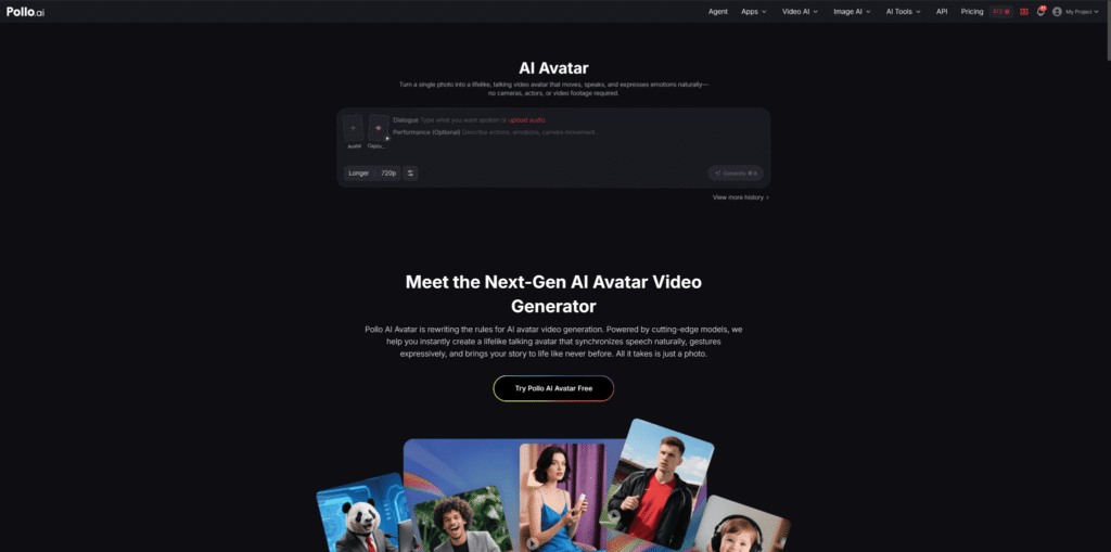 Pollo AI avatar generator